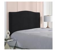 Generico Copri Testiera Elasticizzata Universale, Fodera Protettiva Antiscivolo Elastica, Tessuto For Quattro Stagioni, Design Antipolvere, Rapido Aggiornamento.(Black,180cm)