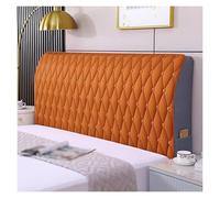 Generico Copri Testiera In Similpelle Resistente Con Design Trapuntato, Traspirante, Ideale For Letti Matrimoniali Queen Size E King Size, Supporto Ergonomico For Case Moderne.(Orange,180cm)