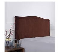 Generico Copri testiera in velluto - Elegante miglioramento della camera da letto, morbida protezione antipolvere, design elasticizzato for proprietari di casa e inquilini(Brown,220cm)