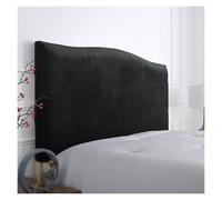 Generico Copri testiera in velluto - Elegante miglioramento della camera da letto, morbida protezione antipolvere, design elasticizzato for proprietari di casa e inquilini(Black,220cm)