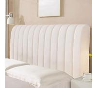 Generico Copri Testiera Trapuntata In Velluto Con Bordi Elastici - Protezione Antipolvere For La Struttura Del Letto For Ristrutturazioni Della Camera Da Letto E Home Staging(White,220cm)