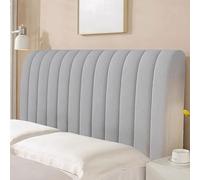Generico Copri Testiera Trapuntata In Velluto Con Bordi Elastici - Protezione Antipolvere For La Struttura Del Letto For Ristrutturazioni Della Camera Da Letto E Home Staging(Light Gray,200cm)