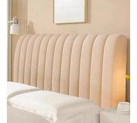 Generico Copri Testiera Trapuntata In Velluto Con Bordi Elastici - Protezione Antipolvere For La Struttura Del Letto For Ristrutturazioni Della Camera Da Letto E Home Staging(Beige,180cm)