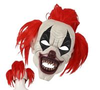 Generico Copricapo Spaventoso Per Adulti,Parrucca Horrific Da Clown Rosso | Per Feste Carnevale Compleanni Scherzi Halloween Costume