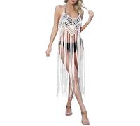 Generico Copricostume Da Spiaggia Per Donne- Gonna Spiaggia Con Bordo Europeo E Alla Mo Con Paillettes Cuciture A Mano Con Gancio Gonna Lunga Con Nappe E Copricostume Per Bikini