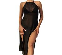 Generico Copricostume Mare Donna - Copricostume Donna in Rete Trasparente Corto e Avvolgente per Spiaggia Coprispalle Chiffon con Pom Solido Perfetto Come Copertura Leggera
