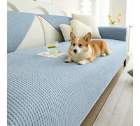 Generico Copridivano Estivo Impermeabile, Adatto Ai Cani, Lavabile, Antiscivolo, Adatto A Divani A Tre Posti, Protegge I Mobili, Adatto Agli Animali Domestici.(Blue,70x180cm/2.3x5.9ft)