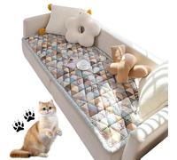 Generico Copridivano in cotone,Copridivano Protettivo In Cotone Per Arredamento Chic Da Giardino | Fodera antiscivolo multifunzionale autoadesiva per testiera, davanzale, divano e pavimento