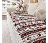 Generico Copridivano In Morbida Peluche-1234 Posti Copridivani Antiscivolo Autunno Inverno Divano Coperta，Protezione For Mobili For Animali Domestici Resistenti Ai Graffi E All'Usura(Khaki,70x180cm)
