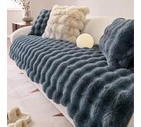 Generico Copridivano In Velluto Spesso E Morbido,Copri Divano Per Cane Gatti Antiscivolo, Copridivano A Forma Di U/L A 1234 Posti, Per Soggiorno, Cuscino(Stmle7,90x260cm)