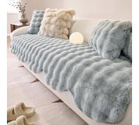 Generico Copridivano In Velluto Spesso E Morbido,Copri Divano Per Cane Gatti Antiscivolo, Copridivano A Forma Di U/L A 1234 Posti, Per Soggiorno, Cuscino(Stmle3,110x260cm)