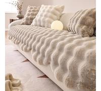 Generico Copridivano In Velluto Spesso E Morbido,Copri Divano Per Cane Gatti Antiscivolo, Copridivano A Forma Di U/L A 1234 Posti, Per Soggiorno, Cuscino(Stmle4,90x210cm)