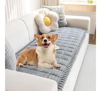 Generico Copridivano Spesso E Lavabile, Copridivano Morbido per Proteggere Il Soggiorno, Copridivano Angolare a L, Adatto agli Animali Domestici,per Sedili Posteriori di Auto,Light Gray,90x70cm