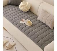 Generico Copridivano Spesso in Ciniglia Spessa, Copri Cuscino Seduta Divano Antiscivolo da 1, 2 O 3 Posti, Copridivano di Protezione per Il Soggiorno Tutte Le Stagioni(Gray,80cmx80cm/31x31in)