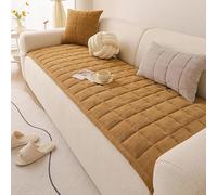 Generico Copridivano Spesso in Ciniglia Spessa, Copri Cuscino Seduta Divano Antiscivolo da 1, 2 O 3 Posti, Copridivano di Protezione per Il Soggiorno Tutte Le Stagioni(Yellow,60cmx60cm/24x24in)