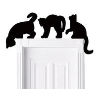 Generico Coprifinestra Gatto Nero, Addobbo Angolare Per Porta, Arte Murale Silhouette Animali Per Hotel Bagno Ristorante Salotto Ufficio