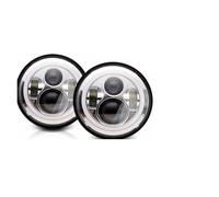 Generico Coprilenti Per Mazda Per Miata MX5 Faro 7 Pollici 2x Auto Led Hi/Low H4 Halo Angle Eyes DRL Per Fari Anteriori(40w HaloChromeB)