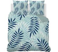 Generico Copripiumino 260x240 Botanico, Copripiumini Foglia, 3 Pezzi Copripiumone Microfibra, Copripiumoni Morbido Reversibile + 2 Federe 50 x 75 cm con Cerniera y3696