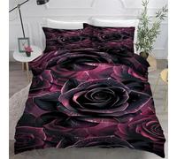 Generico Copripiumino Matrimoniale 200x250 RosaFloreale Chic reversibile Copripiumini e 2 Federe 50x75 cm per DecorativoZ2860