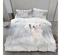 Generico Copripiumino Matrimoniale 240x220 Cane Da Pastore Set Lenzuola Matrimoniale Animali Copripiumini Matrimoniali Microfibra con 2 Federa 50X75cm Copripiumino ComodoH2825