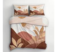 Generico Copripiumino Matrimoniale Astratto Boho, Set di Biancheria da Letto in Microfibra 3 Pezzi, Parure Copri Piumino 240x220 e 2 Federe 50x80 con Cerniera H30
