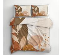 Generico Copripiumino Matrimoniale Astratto Boho, Set di Biancheria da Letto in Microfibra 3 Pezzi, Parure Copri Piumino 240x220 e 2 Federe 50x80 con Cerniera H05