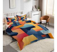 Generico Copripiumino Matrimoniale Colorato Biancheria Da Letto Microfibra Morbida Universo Copripiumini 240x220 cm con 2 Federe Cuscino, Zip Nascosto -kK3317