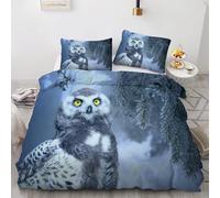 Generico Copripiumino Matrimoniale Nieve Biancheria Da Letto Microfibra Morbida BúHo Feroz Copripiumini 240x220 cm con 2 Federe Cuscino, Zip Nascosto -Kg4517