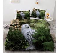 Generico Copripiumino Matrimoniale Pino Biancheria Da Letto Microfibra Morbida BúHo Nival Copripiumini 250x200 cm con 2 Federe Cuscino, Zip Nascosto -Kg4132