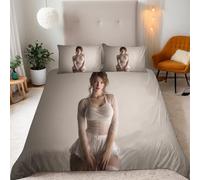 Generico Copripiumino Matrimoniale Sexy Dea 200x200 cm con 2 Federe 50x80 cm Copripiumino Arte Fotografia 3D Stampa Microfibra Lavabile In Lavatrice Cerniera Invisibile Adatto Camerette Dormitori