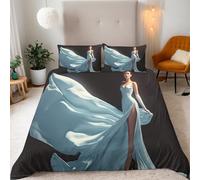 Generico Copripiumino Matrimoniale Sexy Dea 240x260 cm Copripiumino Sexy Arte 3D Stampa Set di Biancheria da Letto Microfibra Cerniera Invisibile Lacci a Quattro Angoli 2 Federe 50x80 cm cm