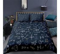 Generico Copripiumino Singolo Bambina Bambini Matematica Copripiumino 150x200 3D + 1 Feder 50 x 80 cm 100% Microfibra Set di Biancheria Morbida, Traspirante, Chiusura a Cerniera 5W11Q32390