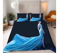 Generico Copripiumino Singolo Dea Arte 135x200 cm 2 Federe 50x80 cm Copripiumino Moderna Ragazza 3D Stampa Set di Biancheria da Letto Microfibra Lavabile In Lavatrice Adatto Camerette Letto Singolo