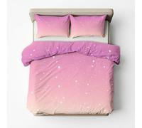 Generico Copripiumino Stelle Singolo Ombre Bambini, Set di Biancheria da Letto in Microfibra 2 Pezzi, Parure Copri Piumino 135x200 e 1 Federa 50x80 con Cerniera DSaH20
