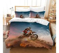 Generico Copripiumino Una Piazza e Mezza 200x200 Pallacanestro Copri Piumino 3 Pezzi Microfibra Morbido Con Cerniera Schizzo Copri Piumone e 2 Federe Cuscino 50x80cm QD1737