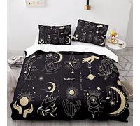 Generico Copripiumino Una Piazza e Mezza Magia Biancheria da Letto Microfibra Morbido e Traspirante Copripiumino 200x200 con Cerniera e 2 Federe 50x80 cm 5G10X271095