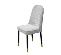 Generico Coprisedie Da Pranzo Curve Con Tessuto Elastico Di Alta Qualità, For Sale Da Pranzo, Uffici E Casa, Coprisedili Elasticizzati For Una Protezione In Tutte Le Stagioni(Light gray,Two)