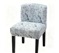 Generico Coprisedie Senza Braccioli Piccolo, Coprisedie Elastiche per Sedie da Pranzo, Copripoltrona Lavabile Protezione per Soggiorno Camera Hotel(Blue,Pattern C)