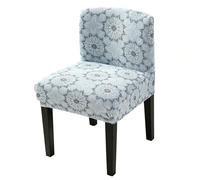 Generico Coprisedie Senza Braccioli Piccolo, Coprisedie Elastiche per Sedie da Pranzo, Copripoltrona Lavabile Protezione per Soggiorno Camera Hotel(Blue,Pattern A)