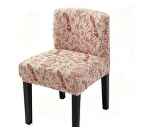 Generico Coprisedie Senza Braccioli Piccolo, Coprisedie Elastiche per Sedie da Pranzo, Copripoltrona Lavabile Protezione per Soggiorno Camera Hotel(Red,Pattern C)