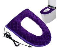 Generico Coprisedile Riscaldato USB - Piastra Riscaldante Regolabile A 5 Livelli,Tappetino per Sedile WC con Timer - Design con Spina per Inverno Mattina Bagno Appartamento Camera Hotel Vacanza