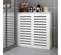 Generico Copritermosifone Moderno con Design a doghe, Elegante mobiletto riscaldante per casa e Ufficio, Spazio Extra per Ripiani, Facile da installare (80x60x15 cm / 31,5x23,6x5,9 Pollici)
