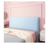 Generico Copritestata letto in velluto elasticizzato for camera da letto e hotel, protezione elastica con tasca portaoggetti, facile da installare, tessuto morbido di alta qualità.(Blue,160cm)