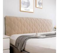 Generico Copritestata trapuntata con lati elastici - Copriletto in velluto antipolvere for la ristrutturazione e il rinnovo della camera da letto(Beige,220cm)