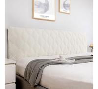 Generico Copritestata trapuntata con lati elastici - Copriletto in velluto antipolvere for la ristrutturazione e il rinnovo della camera da letto(White,200cm)