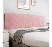 Generico Copritestata trapuntata con lati elastici - Copriletto in velluto antipolvere for la ristrutturazione e il rinnovo della camera da letto(rosa,200cm)