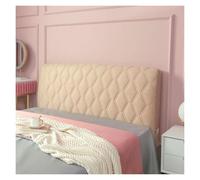 Generico Copritestata trapuntata in velluto - Copriletto antipolvere, tessuto elasticizzato universale, lavabile in lavatrice, adatto for casa e appartamento, rinnovato(Beige,210cm)