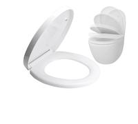 Generico Copriwater Bidet, Chiusura silenziosa, Resistente, Chiusura lenta, sgancio rapido, Facile Pulizia, Imbottitura Rimovibile, Forma O/U(O Shape)
