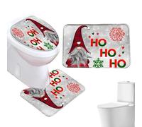 Generico Copriwater Natale | Copriwater Tappetini Bagno - Federe Festive Invernali Cartoon per Coppie Adolescenti Adulti Famiglia Amici