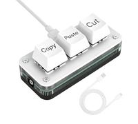 Generico Copy Paste Keyboard - 3-Key Mechanical Ergonomic Button, Computer Cut Copy Paste Keyboard, Programmable Mini Macropad Keypad | Custom Programming Device USB Three Button Typing Keypad for